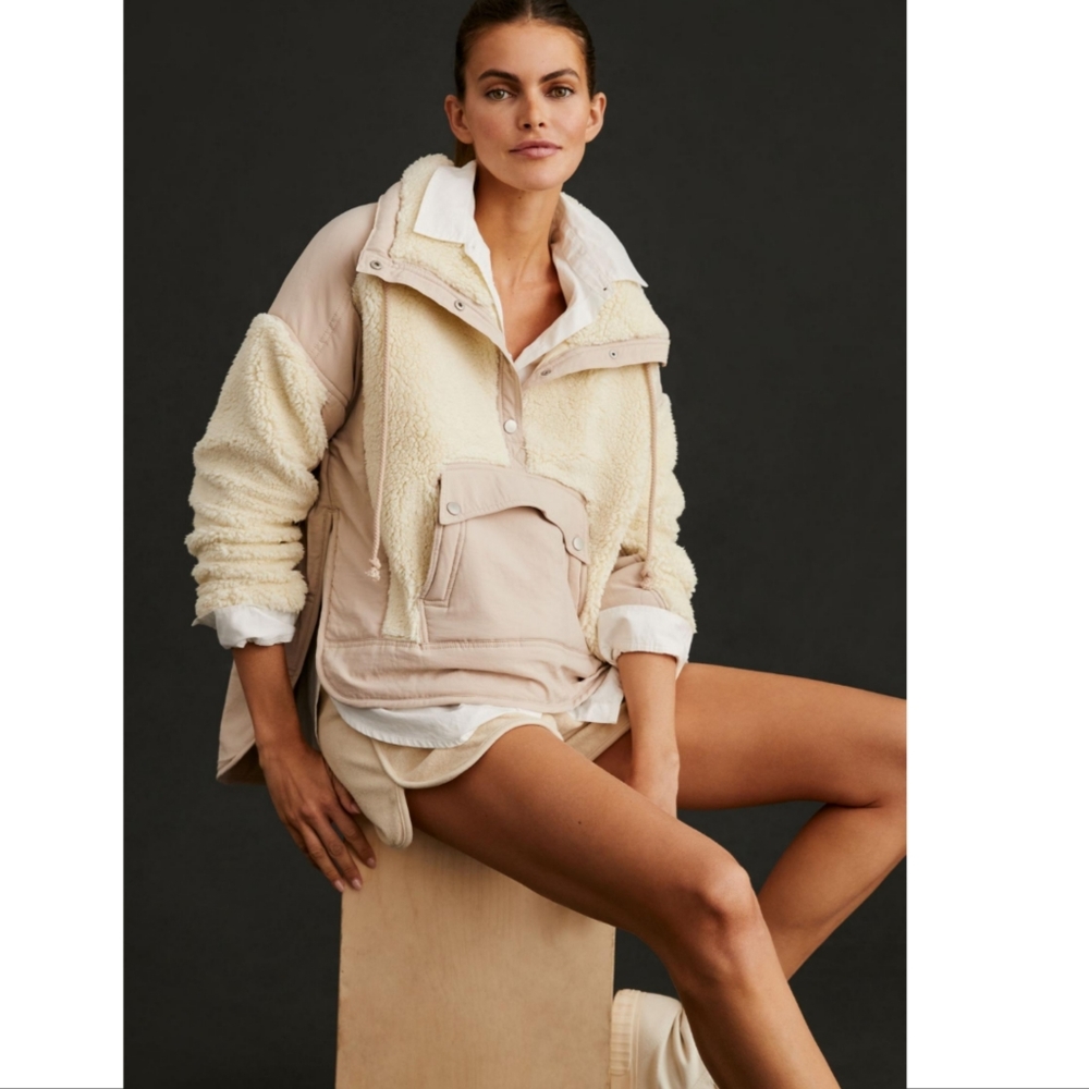 Daily Practice By Anthropologie Long Sleeve Sherpa Jacket
